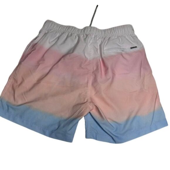 Vintage Summer Red/Orange/Blue/White Tropical Swim Trunks in Size Large - Picture 3 of 6